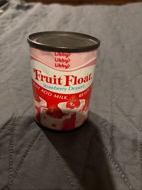 Fruit Float Strawberry Dessert - Pink can kids play food from 1970 vintage